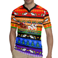 Happy Holigays Christmas Rugby Jersey Xmas Holiday Patterns - Wonder Print Shop
