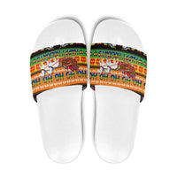 Happy Holigays Christmas Slide Sandals Xmas Holiday Patterns - Wonder Print Shop
