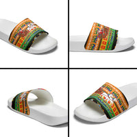 Happy Holigays Christmas Slide Sandals Xmas Holiday Patterns - Wonder Print Shop
