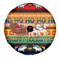 Happy Holigays Christmas Spare Tire Cover Xmas Holiday Patterns - Wonder Print Shop