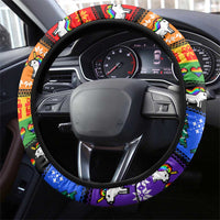 Happy Holigays Christmas Steering Wheel Cover Xmas Holiday Patterns - Wonder Print Shop