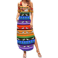 Happy Holigays Christmas Summer Maxi Dress Xmas Holiday Patterns - Wonder Print Shop