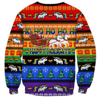 Happy Holigays Christmas Sweatshirt Xmas Holiday Patterns - Wonder Print Shop