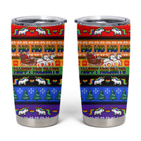 Happy Holigays Christmas Tumbler Cup Xmas Holiday Patterns - Wonder Print Shop
