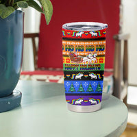 Happy Holigays Christmas Tumbler Cup Xmas Holiday Patterns - Wonder Print Shop
