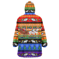 Happy Holigays Christmas Wearable Blanket Hoodie Xmas Holiday Patterns - Wonder Print Shop