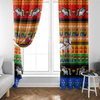 Happy Holigays Christmas Window Curtain Xmas Holiday Patterns - Wonder Print Shop