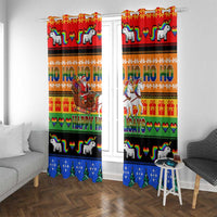 Happy Holigays Christmas Window Curtain Xmas Holiday Patterns - Wonder Print Shop