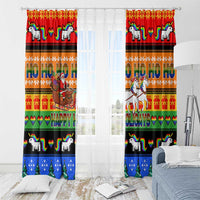Happy Holigays Christmas Window Curtain Xmas Holiday Patterns - Wonder Print Shop