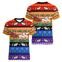 Happy Holigays Christmas Women V-Neck T-Shirt Xmas Holiday Patterns - Wonder Print Shop