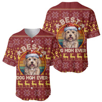 Havanese Best Dog Mom Christmas Baseball Jersey Xmas Holiday Patterns - Wonder Print Shop