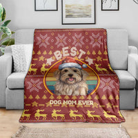 Havanese Best Dog Mom Christmas Blanket Xmas Holiday Patterns - Wonder Print Shop