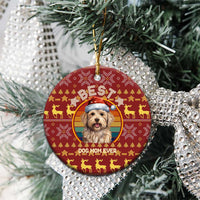 Havanese Best Dog Mom Christmas Ceramic Ornament Xmas Holiday Patterns - Wonder Print Shop