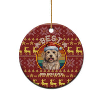 Havanese Best Dog Mom Christmas Ceramic Ornament Xmas Holiday Patterns - Wonder Print Shop