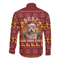 Havanese Best Dog Mom Christmas Long Sleeve Button Shirt Xmas Holiday Patterns - Wonder Print Shop