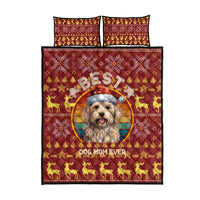 Havanese Best Dog Mom Christmas Quilt Bed Set Xmas Holiday Patterns - Wonder Print Shop