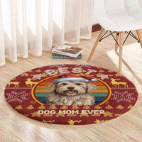 Havanese Best Dog Mom Christmas Round Carpet Xmas Holiday Patterns - Wonder Print Shop