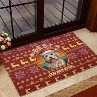 Havanese Best Dog Mom Christmas Rubber Doormat Xmas Holiday Patterns - Wonder Print Shop
