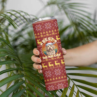 Havanese Best Dog Mom Christmas Skinny Tumbler Xmas Holiday Patterns - Wonder Print Shop
