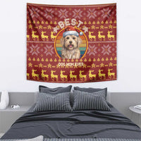 Havanese Best Dog Mom Christmas Tapestry Xmas Holiday Patterns - Wonder Print Shop