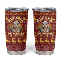 Havanese Best Dog Mom Christmas Tumbler Cup Xmas Holiday Patterns - Wonder Print Shop