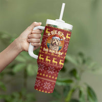 Havanese Best Dog Mom Christmas Tumbler With Handle Xmas Holiday Patterns - Wonder Print Shop