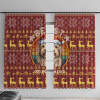 Havanese Best Dog Mom Christmas Window Curtain Xmas Holiday Patterns - Wonder Print Shop
