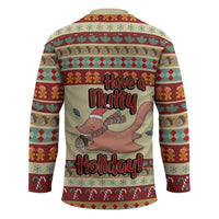 Have A Nutty Holiday Christmas Christmas Hockey Jersey Xmas Holiday Patterns - Wonder Print Shop
