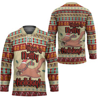 Have A Nutty Holiday Christmas Christmas Hockey Jersey Xmas Holiday Patterns - Wonder Print Shop