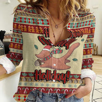 Have A Nutty Holiday Christmas Christmas Women Casual Shirt Xmas Holiday Patterns - Wonder Print Shop