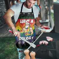 Have A Super Gay Holiday Christmas Apron Xmas Holiday Patterns - Wonder Print Shop