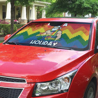 Have A Super Gay Holiday Christmas Auto Sun Shade Xmas Holiday Patterns - Wonder Print Shop