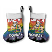 Have A Super Gay Holiday Christmas Stocking Xmas Holiday Patterns - Wonder Print Shop