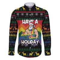 Have A Super Gay Holiday Christmas Family Matching Puletasi and Hawaiian Shirt Xmas Holiday Patterns - Wonder Print Shop