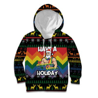 Have A Super Gay Holiday Christmas Kid Hoodie Xmas Holiday Patterns - Wonder Print Shop