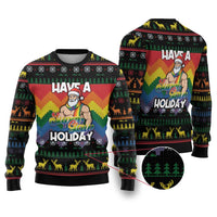 Have A Super Gay Holiday Christmas Ugly Christmas Sweater Xmas Holiday Patterns - Wonder Print Shop