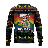 Have A Super Gay Holiday Christmas Ugly Christmas Sweater Xmas Holiday Patterns - Wonder Print Shop
