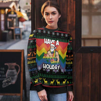 Have A Super Gay Holiday Christmas Ugly Christmas Sweater Xmas Holiday Patterns - Wonder Print Shop