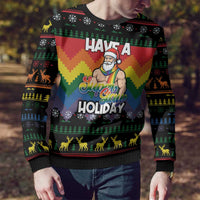 Have A Super Gay Holiday Christmas Ugly Christmas Sweater Xmas Holiday Patterns - Wonder Print Shop