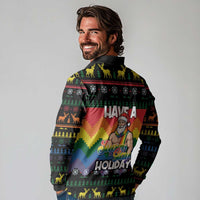 Have A Super Gay Holiday Christmas Long Sleeve Polo Shirt Xmas Holiday Patterns - Wonder Print Shop