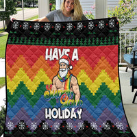 Have A Super Gay Holiday Christmas Quilt Xmas Holiday Patterns - Wonder Print Shop