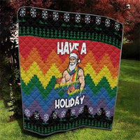 Have A Super Gay Holiday Christmas Quilt Xmas Holiday Patterns - Wonder Print Shop