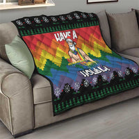 Have A Super Gay Holiday Christmas Quilt Xmas Holiday Patterns - Wonder Print Shop