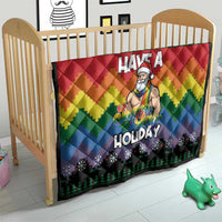 Have A Super Gay Holiday Christmas Quilt Xmas Holiday Patterns - Wonder Print Shop