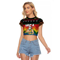 Have A Super Gay Holiday Christmas Raglan Cropped T Shirt Xmas Holiday Patterns - Wonder Print Shop