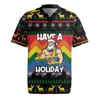 Have A Super Gay Holiday Christmas Rugby Jersey Xmas Holiday Patterns - Wonder Print Shop
