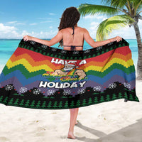 Have A Super Gay Holiday Christmas Sarong Xmas Holiday Patterns - Wonder Print Shop