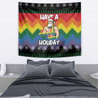 Have A Super Gay Holiday Christmas Tapestry Xmas Holiday Patterns - Wonder Print Shop
