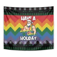 Have A Super Gay Holiday Christmas Tapestry Xmas Holiday Patterns - Wonder Print Shop