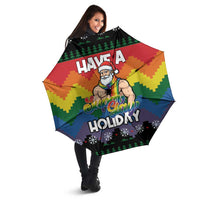 Have A Super Gay Holiday Christmas Umbrella Xmas Holiday Patterns - Wonder Print Shop